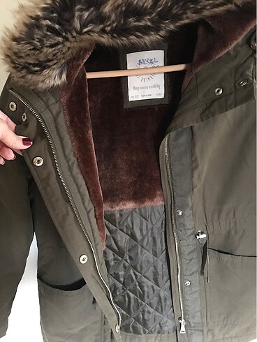 11-12 Yaş Beden haki Renk Zara çocuk mont