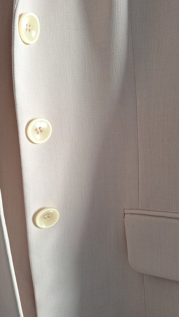 Bej Uzun Kollu Kadın Blazer Ceket Rengi krem rengi - Görsel 3