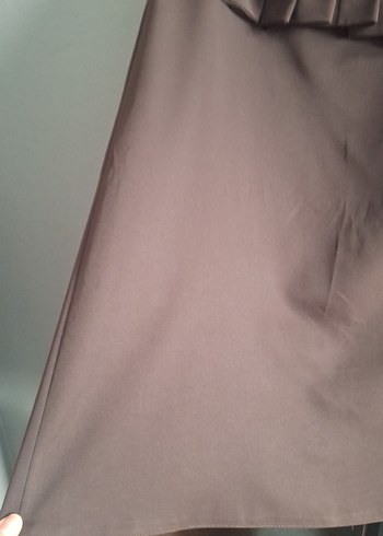 Düğmeli, Uzun Kahverengi Hamile Eteği - Görsel 4