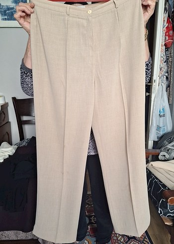 Bej Kadın Keten pantolon - Görsel 4