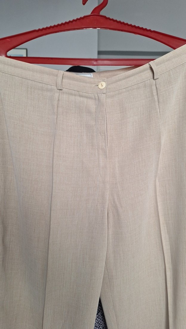 Bej Kadın Keten pantolon - Görsel 3