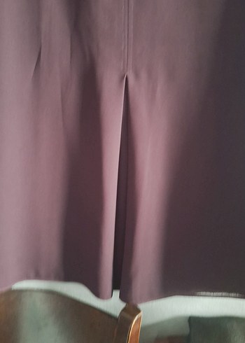 Kahverengi Midi Kadın Piliseli Etek - Görsel 2