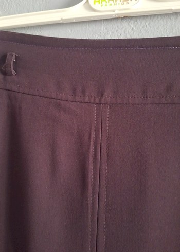 Kahverengi Midi Kadın Piliseli Etek - Görsel 3