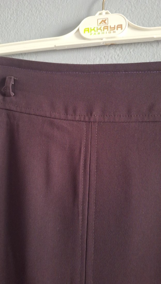 Kahverengi Midi Kadın Piliseli Etek - Görsel 3