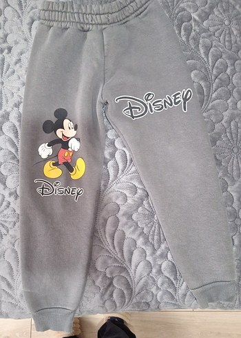 Gri Mickey Mouse Baskılı Erkek Eşofman Altı - Görsel 2