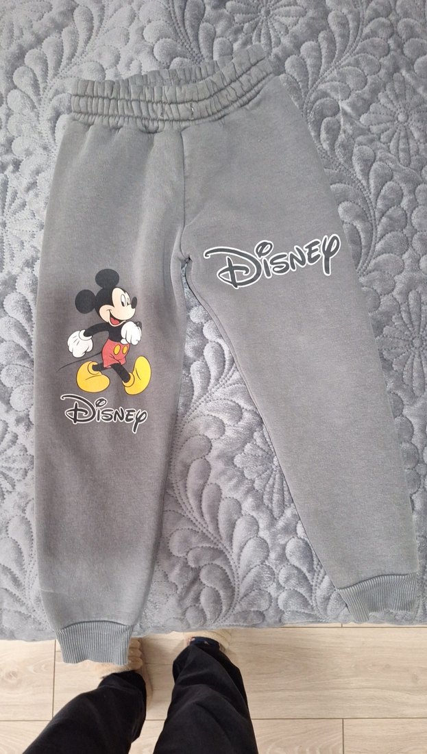 Gri Mickey Mouse Baskılı Erkek Eşofman Altı - Görsel 2