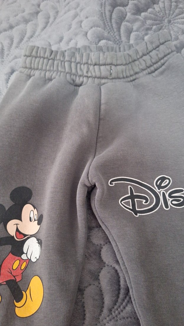 Gri Mickey Mouse Baskılı Erkek Eşofman Altı - Görsel 3