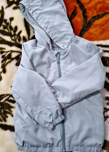 Kapüşonlu Gri Erkek Çocuk Fermuarlı Ceket - Görsel 4