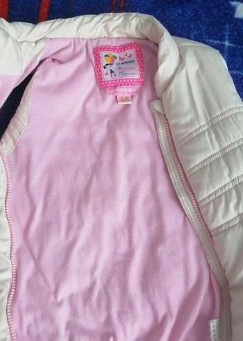 Kız Çocuk Beyaz Fermuarlı Yelek - Görsel 2