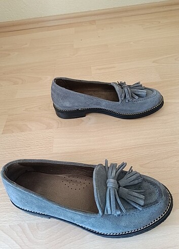 36 Beden gri Renk Loafer ayakkabı