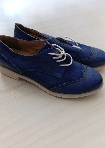 Mavi erkek Klasik Bağcıklı Ayakkabı - Görsel 4
