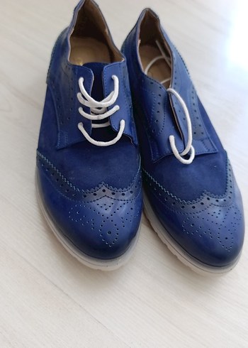 Mavi erkek Klasik Bağcıklı Ayakkabı - Görsel 2