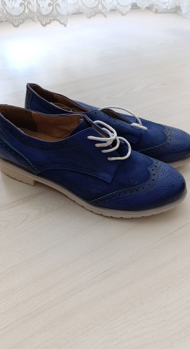 Mavi erkek  Klasik Bağcıklı Ayakkabı - Görsel 4