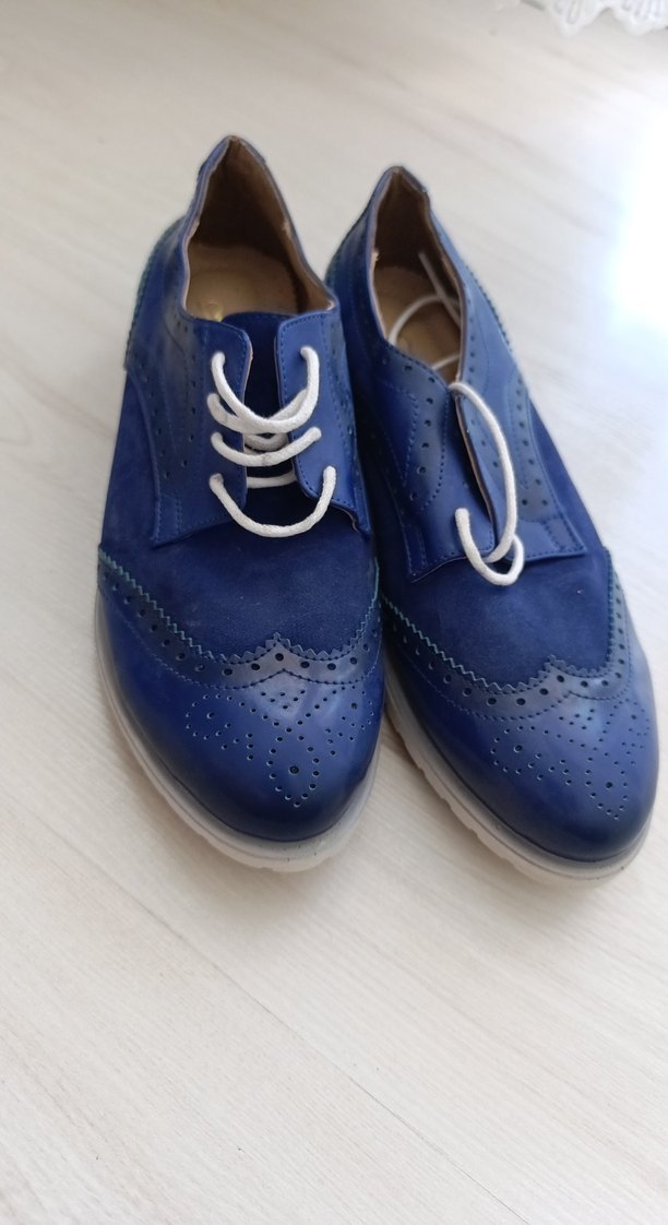 Mavi erkek  Klasik Bağcıklı Ayakkabı - Görsel 2