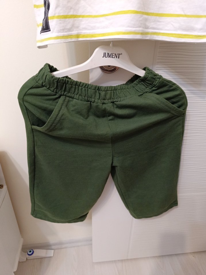 11-12 Yaş Erkek Bebek Kısa Kollu Yeşil Takım - Görsel 5