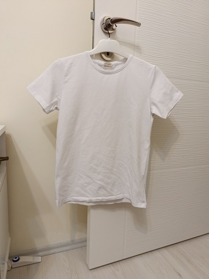 Erkek Çocuk Beyaz Kısa Kollu Tişört - Görsel 2