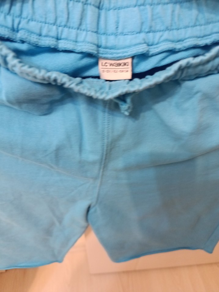 Erkek Çocuk Mavi Pamuklu Rahat Kesim Şort - Görsel 5