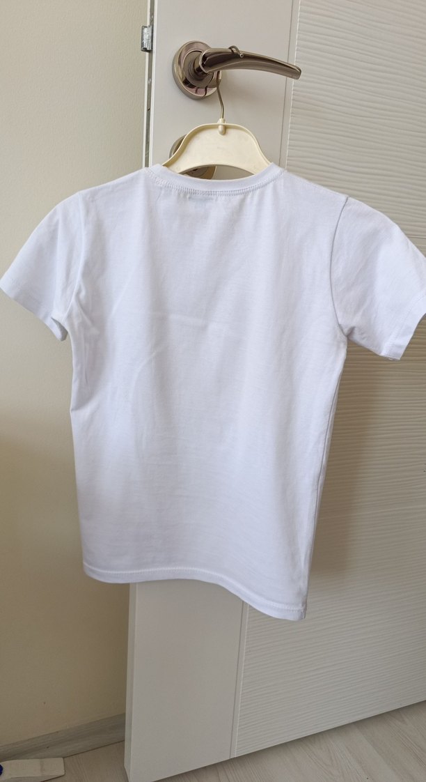 Beyaz Erkek Çocuk Baskılı Tişört - Görsel 4