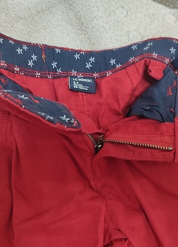 24-36 Ay Beden kırmızı Renk Kırmızı erkek çocuk pantolonu