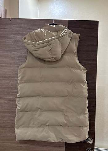 Zara Bej Kapitone Yelek, Yüksek Yaka, Düğmeli
