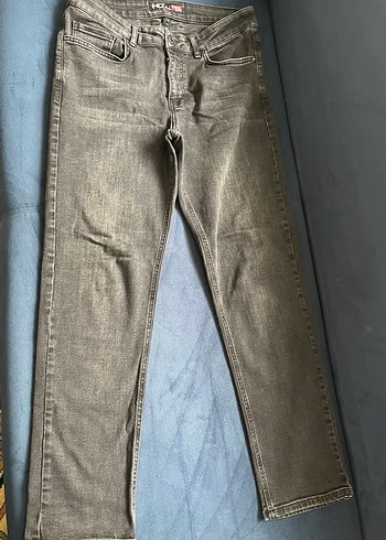 Gri Erkek Denim Pantolon Regular Fit
