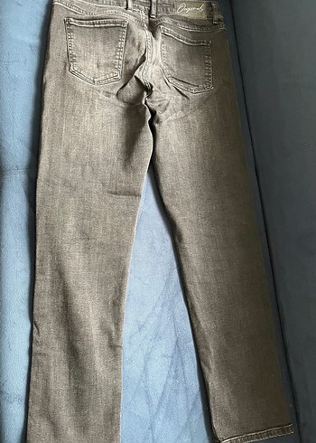 33 Beden gri Renk Gri Erkek Denim Pantolon Regular Fit