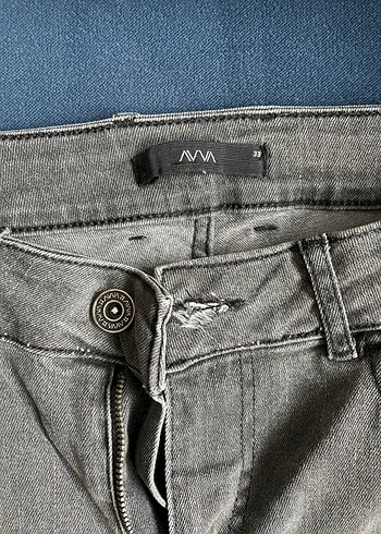 Diğer Gri Erkek Normal Boy Denim Jean