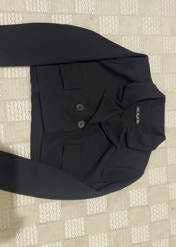 Trendyol & Milla Düğmeli Siyah Mini Kadın Blazer Ceket