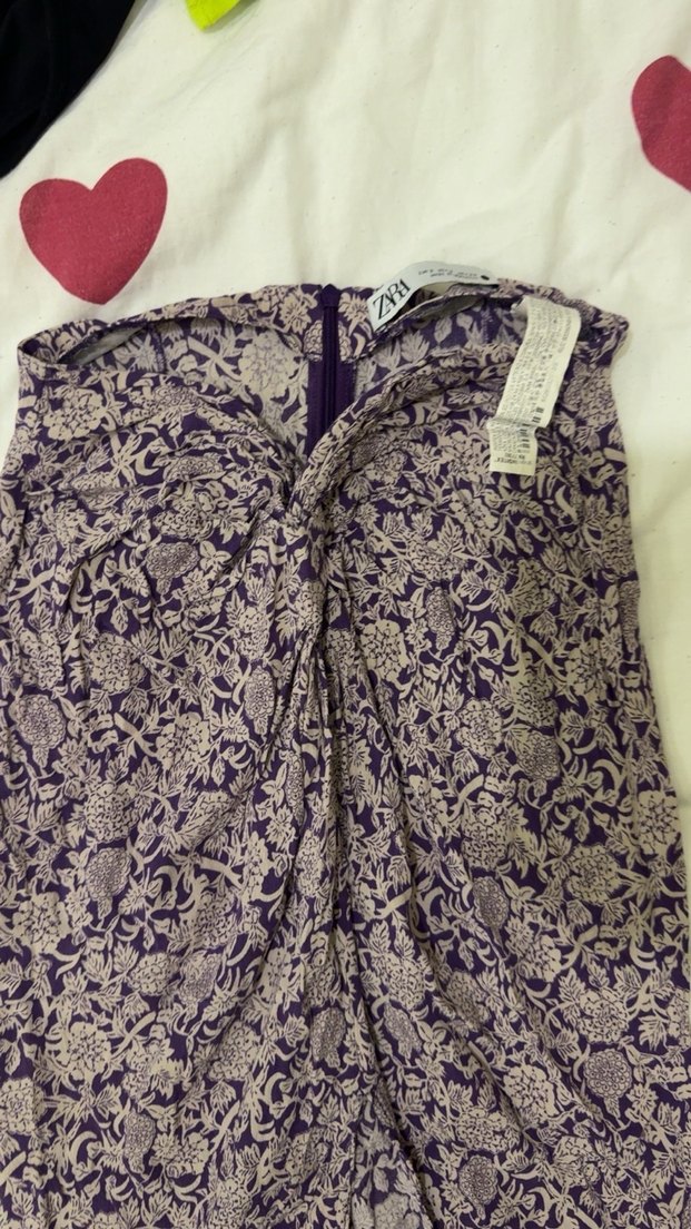 Mor Midi Hamile Drapeli Etek - Görsel 2