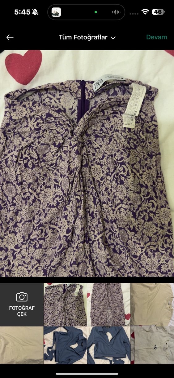 Mor Midi Hamile Drapeli Etek - Görsel 3