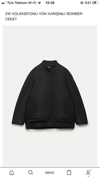 Zara kase bomber ceket