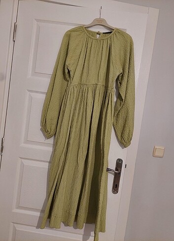 36 Beden yeşil Renk Uzun elbise