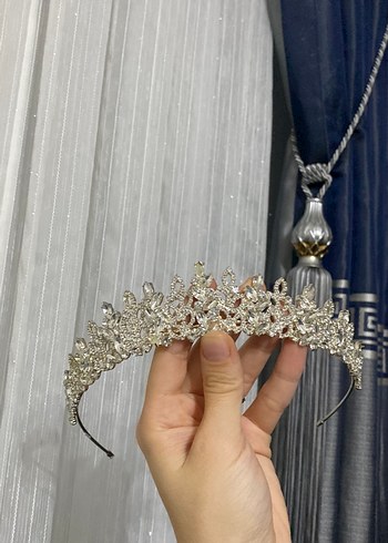 Işıltılı Beyaz Gelin Tacı