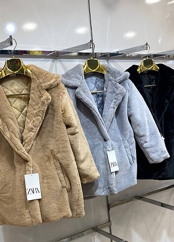 5 Yaş Beden ZARA KIZ ÇOCUK KÜRK MONT 