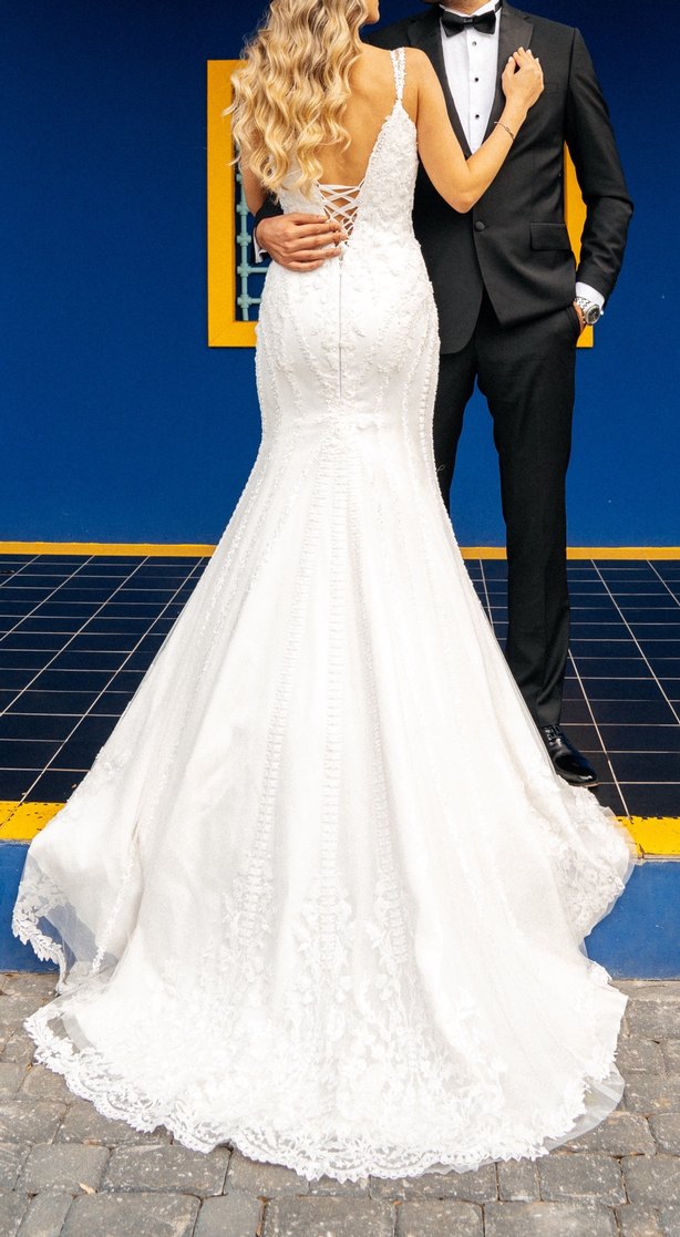 Balık Beyaz Gelinlik - Görsel 3