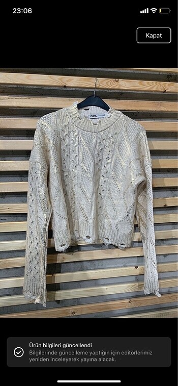 Zara varaklı kazak - Görsel 2