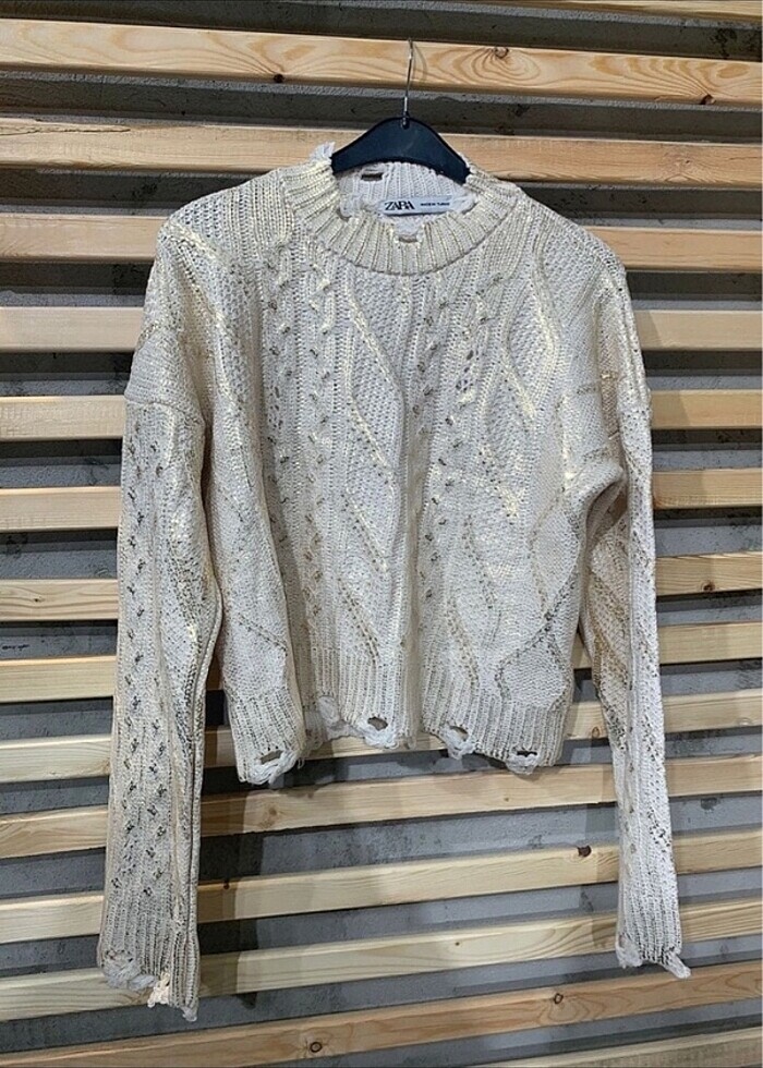 Zara varaklı kazak - Görsel 3