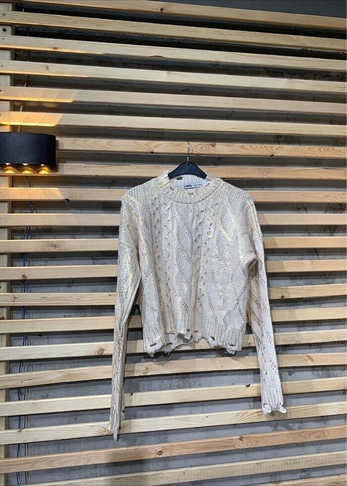 Zara varaklı kazak - Görsel 4