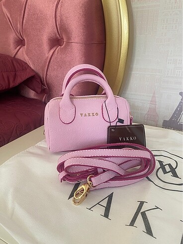 Vakko pembe mini speedy çanta