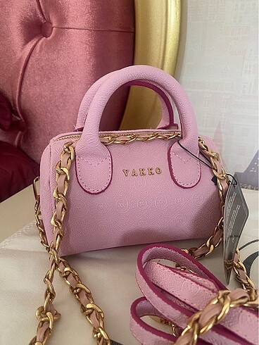 Vakko zincirli mini speedy çanta