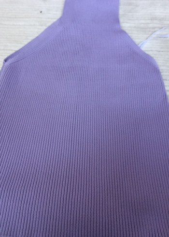 s Beden mor Renk Yüksek Yakalı Mor Triko Süveter