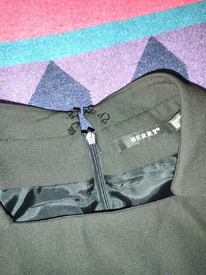 Uzun Drapeli Siyah elbise - Görsel 3