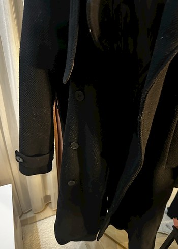 Defacto Siyah Uzun Kadın Kaban - Görsel 6