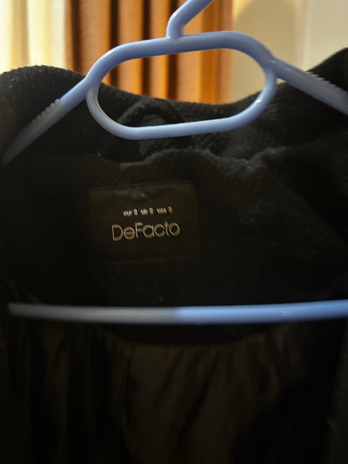 Defacto Siyah Uzun Kadın Kaban - Görsel 5