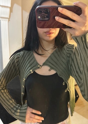 Urban outfıtters Kadın Pilili Uzun Kollu Triko hırka - Görsel 3