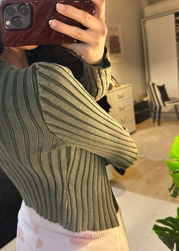 Urban outfıtters Kadın Pilili Uzun Kollu Triko hırka - Görsel 5