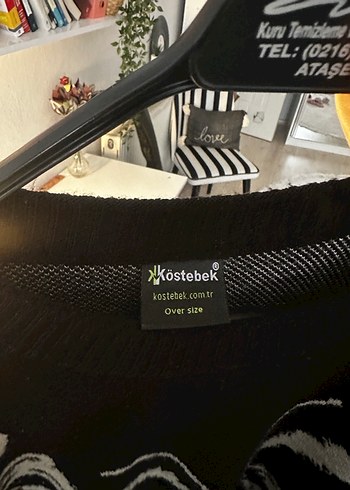 Siyah Oversize Triko Kazak - Görsel 7