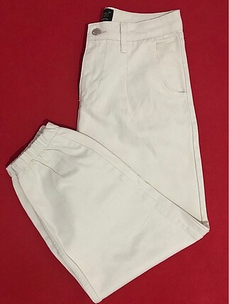KREM LASTİKLİ PANTOLON