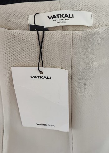 36 Beden Vatkalı Bej Kadın Uzun Kumaş Pantolon