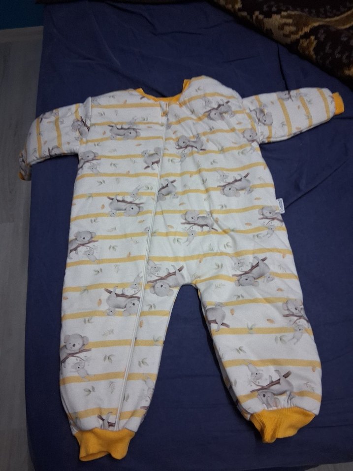 Sarı Fermuarlı Bebek Erkek Tulumu - Görsel 4